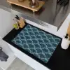 Patroon - Ginkgoblad - Blauw Inductie beschemer met haakjes klein 777 -sfeer1
