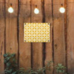 Patroon - Retro - Geel tuinposter los doek klein 239 -sfeer1