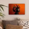 Vrouw - Chilipepers - Pepers - Bloemen canvas 2cm klein -sfeer1