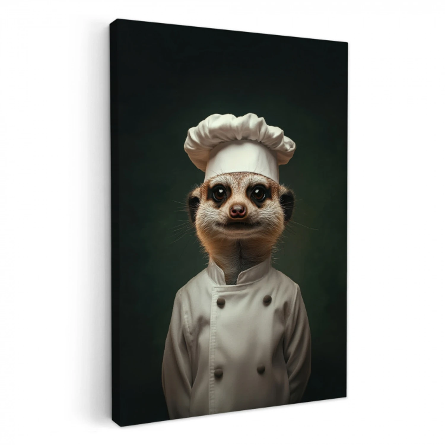 Dier - Kok - Stokstaartje KitchenYeah - Keuken - Canvas klein -3d