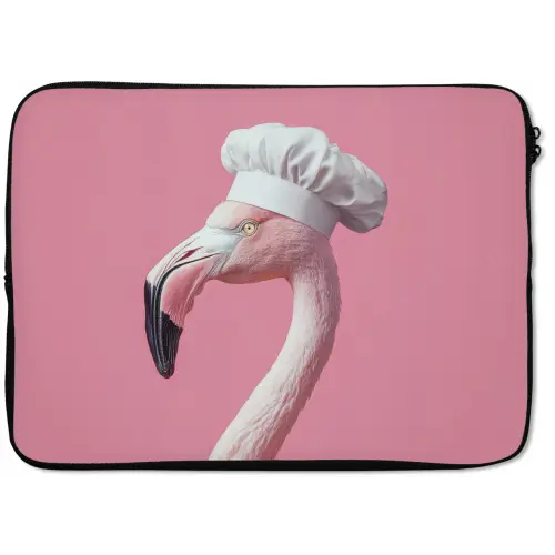 Flamingo - Roze - Koksmuts - Vogel laptophoes neopreen klein -zkaufland3dotto