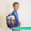Lavendel lentehoorn Kinderrugzak - Blauw middel -sfeer3_NL
