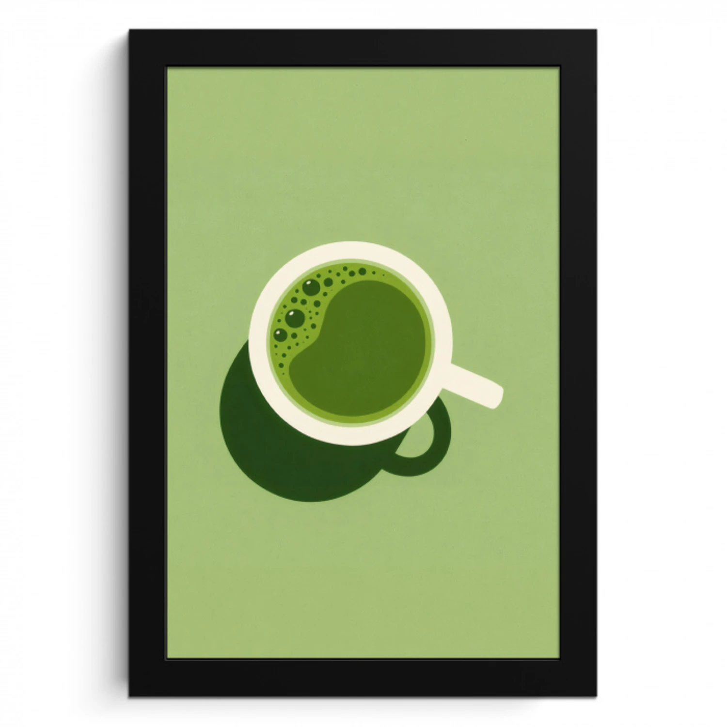 Minimalistisch - Kopjes - Matcha -Groen KitchenYeah - Keuken - Fotolijst klein -3d