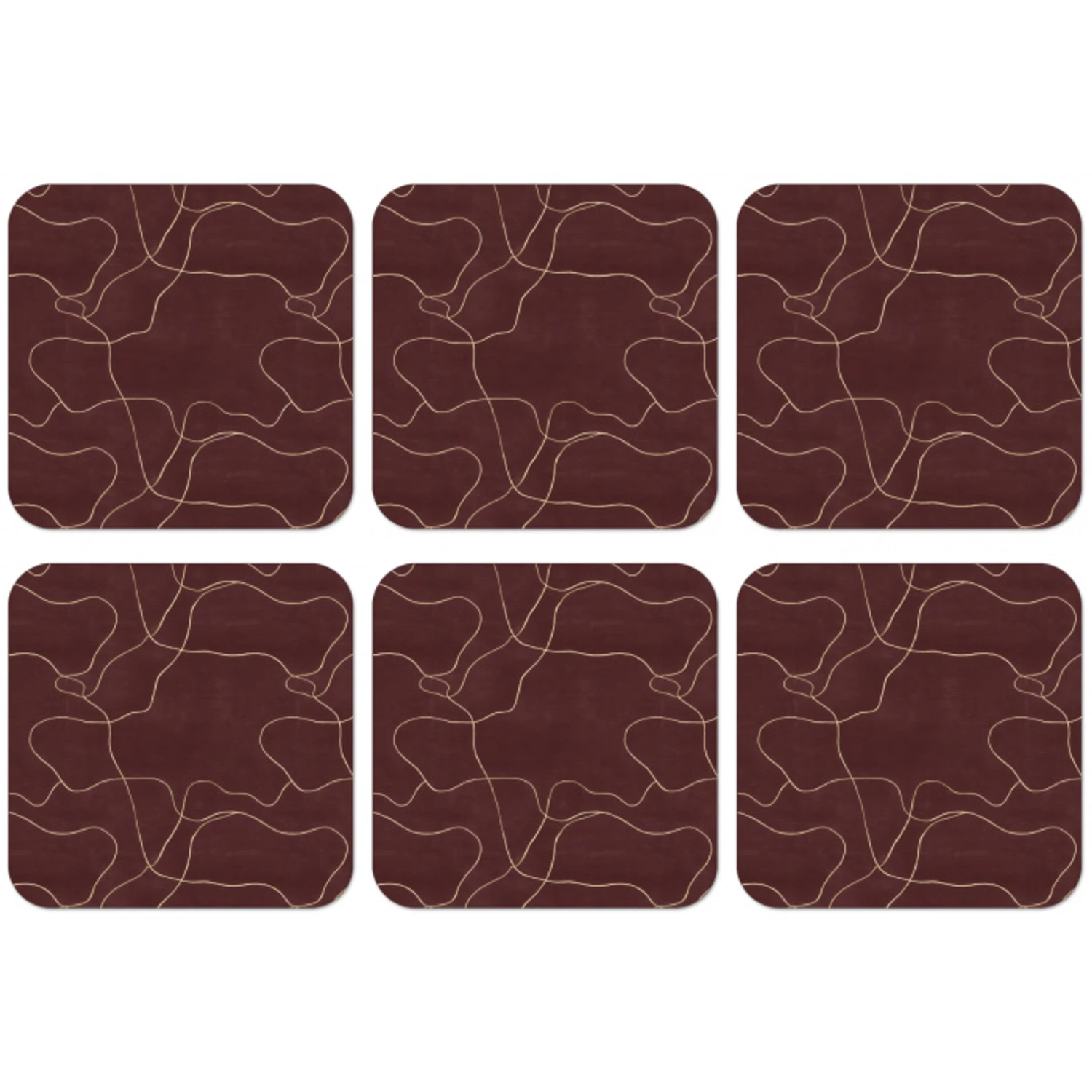 Abstract - Modern - Bruin onderzetter kurk middel 366 -zkaufland3dotto