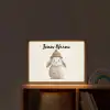 Konijn - Muts - Oren - Beige Light Box met batterij (Wandlamp kind) middel -sfeer1_kind