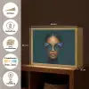 Vrouw - Vlinder - Bril - Blauw - Modern - Portret Light Box met batterij (Wandlamp) middel -USP_websiteoverzichtNL