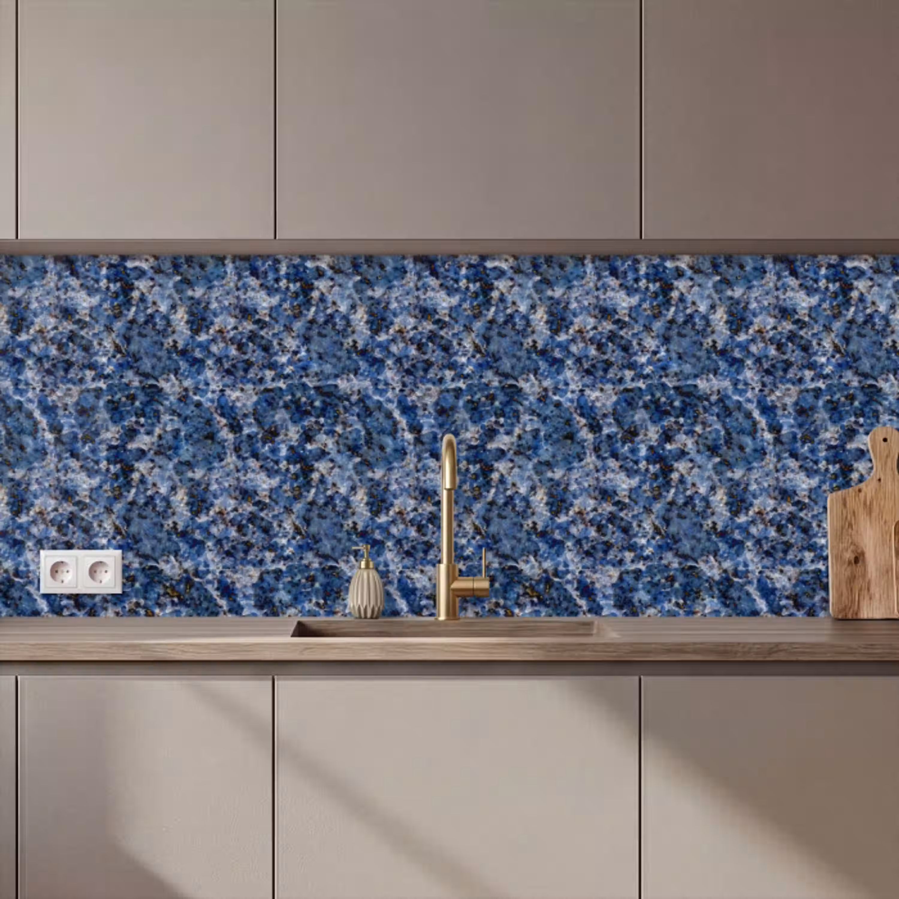 Graniet - Blauw - Koel keuken achterwand 2 middel 871 zz_3dshopping