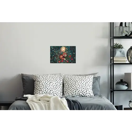Vos - Mozaïek - Bos - Maan Muursticker klein -slaapkamer