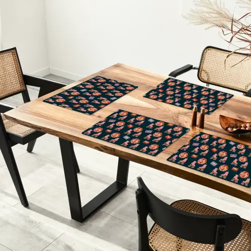 Rolschaatsen - Patroon - Disco Placemat vinyl groot 368 -zzsfeer4_Kitchenyeah-website