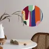 Vormen - Ritmisch - Kleuren - Abstract Wandcirkel behangsticker klein -sfeer3