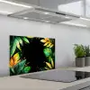 Bladeren - Groen - Geel - Verf - Jungle keuken achterwand spatscherm klein -3d_schuin
