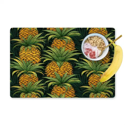 Illustratie - Patroon - Ananas Placemat vinyl groot 368 -zzzproduct_Kitchenyeah-website