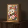 Vrolijk boeket - Dynamisch - Subtiele kleurspatten Light Box met kabel (Tafellamp) klein -z3d_website