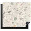 Patronen - Licht - Terrazzo - Decoratie Inductie beschermer vinyl 3mm middel -3d