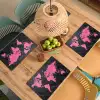 Wereldkaart - Roze - Marmer Placemat vinyl groot -zzsfeer5_Kitchenyeah-website