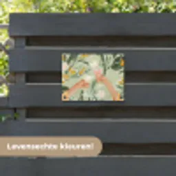 Glazen - Proosten - Bladeren - Groen tuinposter los doek klein -sfeer3