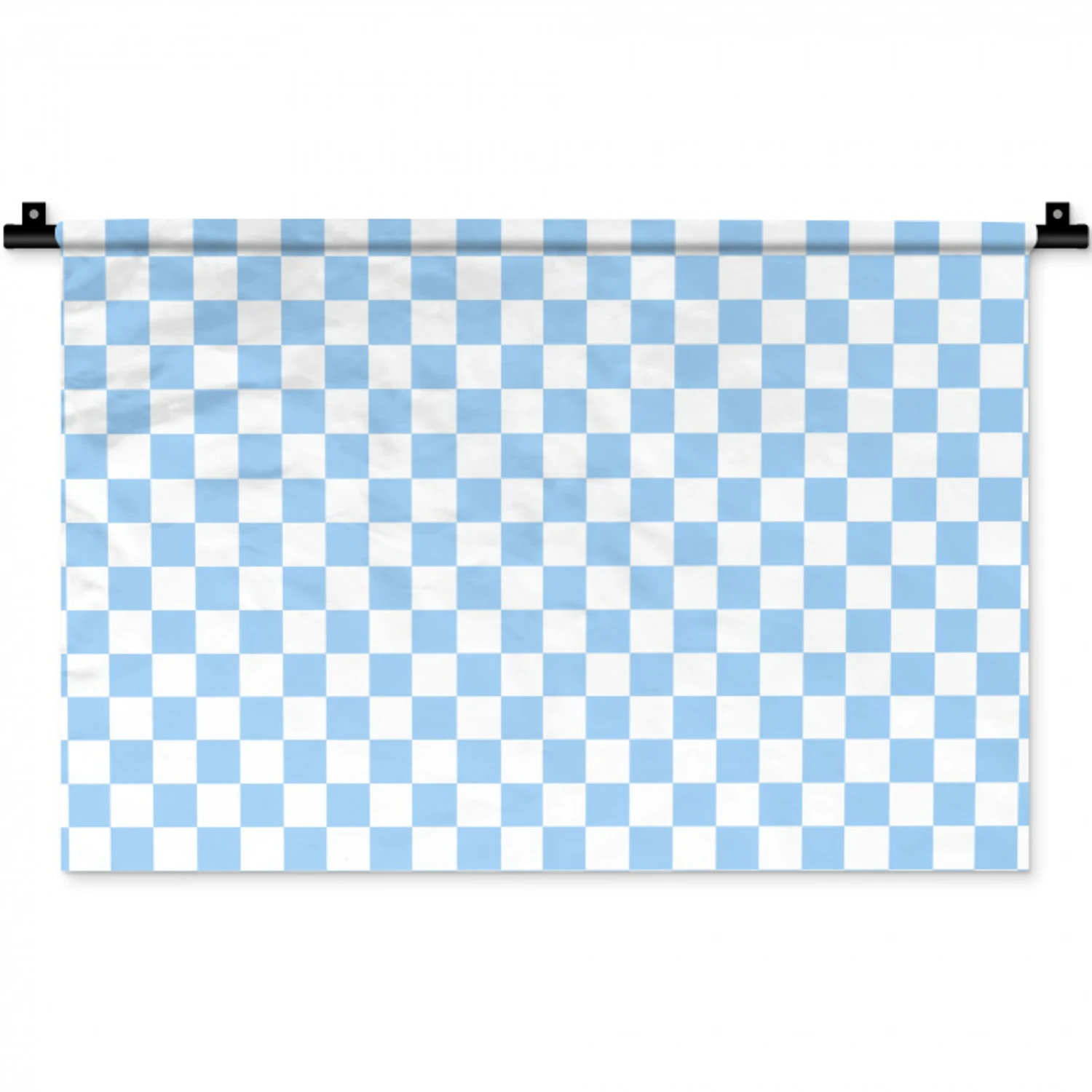 Schaakbord - Klassiek - Blauw Wandkleed katoen klein 269 -zz3d