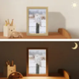 Sneeuwuil - Hek - Sneeuw - Wit Light Box met kabel (Kinderlampje) klein -sfeer3_kind