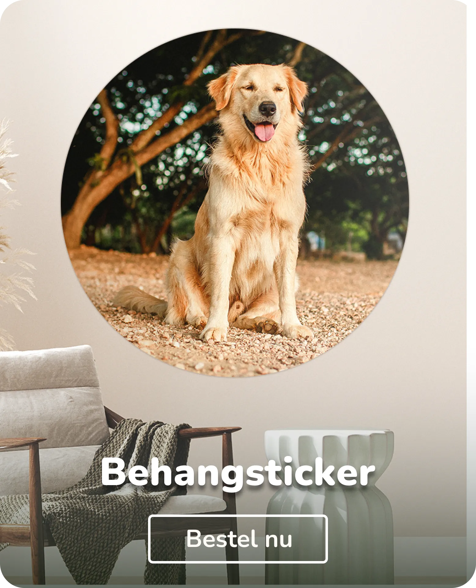 Foto op muurcirkel behangsticker