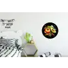 Tomaat - Avocado - Peper - Graffiti - Verf - Modern Wandcirkel aluminium klein -kinderkamer