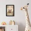Konijnen - Bloemen - Eieren fotolijst zwart zonder passe partout klein -usfeer4_kinderkamer