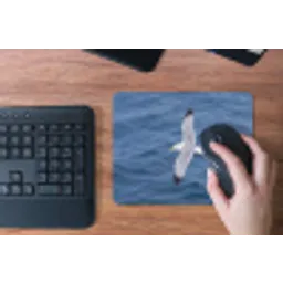 Zeemeeuw - Oceaan - Blauw muismat rubber klein -toetsenbord