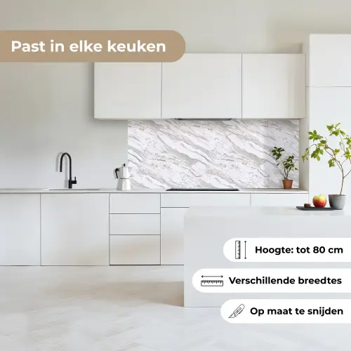 Marmer - Wit - Grijsgroen keuken achterwand 2 middel 871 -sfeer4_NL