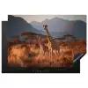 Giraffen - Hoog gras - Acaciabomen Inductie beschermer vinyl 3mm klein -3d