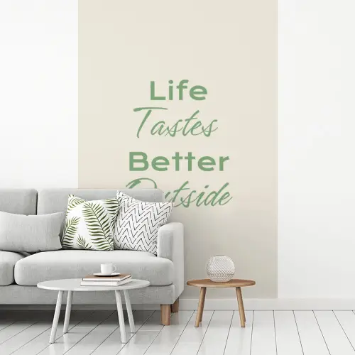 Tekst - Sierlijk - Letters - Groen fotobehang vinyl groot -woonkamer
