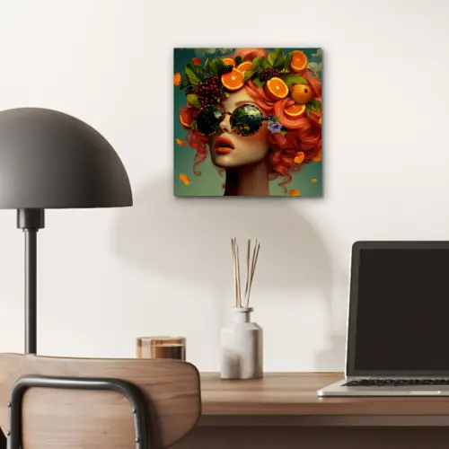 Vrouw - Sinaasappel - Bessen - Oranje aluminium wit klein -sfeer5