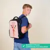 Giraffe - Wimpers - Minimalistisch - Roze Rugzak - Zwart middel -sfeer9_FR
