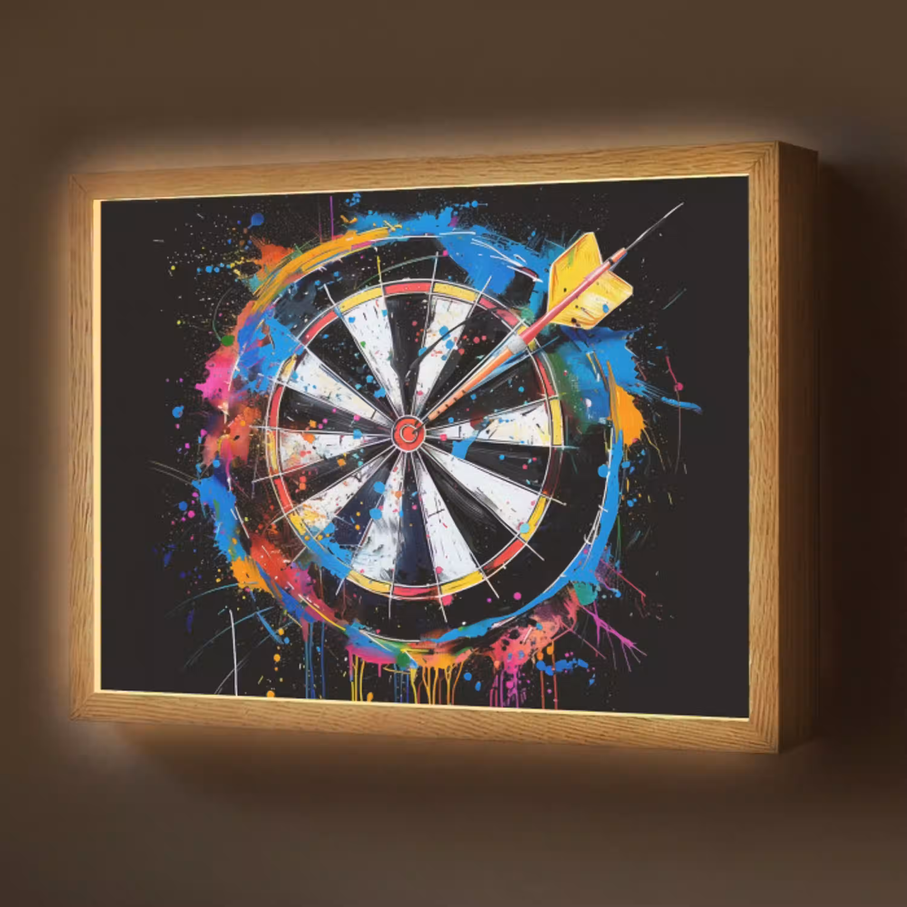 Graffiti - Sport - Darten - Dartbord Light Box met batterij (Wandlamp) middel -z3d_website