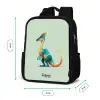 Elegante dino met kam Rugzak - Zwart middel -productfoto_formaten
