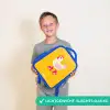Kip - Rolschaatsen - Geel Kinderrugzak - Blauw middel -sfeer1_NL
