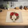 Deurkrans - Strik - Kerst - Rood - Groen Inductie beschermer vinyl 3mm middel -sfeer5