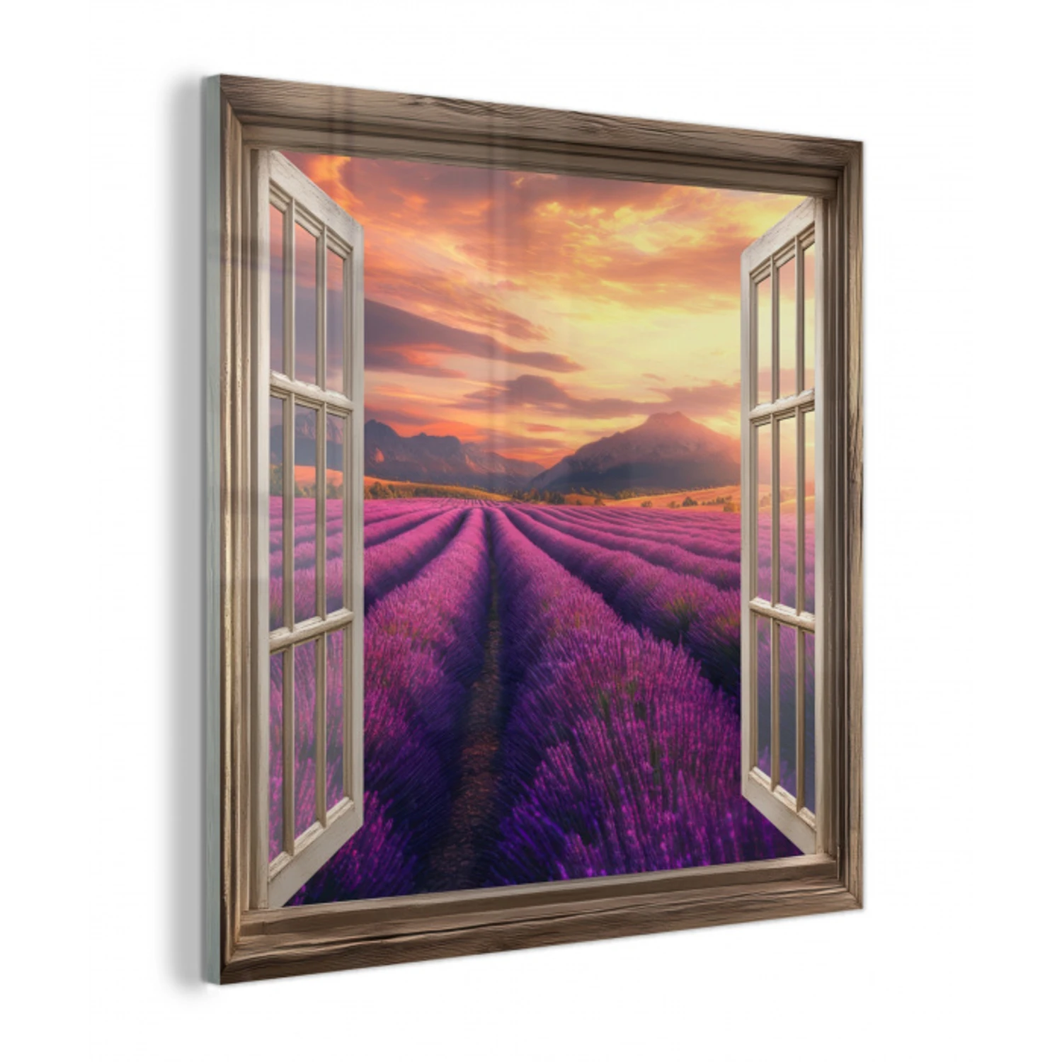 Doorkijk - Lavendel - Landschap - Bloemen - Paars plexiglas 5mm klein -z3d