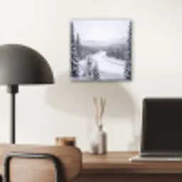 Rivier - Bevroren - Landschap - Winter aluminium wit klein -sfeer5