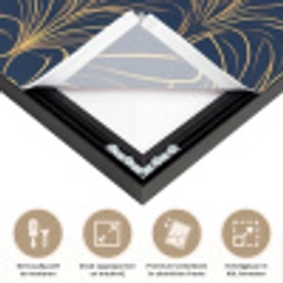 Deco - Waaier - Blauw Textielframe zwart klein 947 -USP_feed_closeupNL