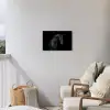 Paard - Dieren - Zwart - Portret Tuinposter op houten frame 2 cm dik klein -sfeer1