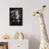 Paard - Schimmel - Portret fotolijst zwart zonder passe partout klein -usfeer4_kinderkamer
