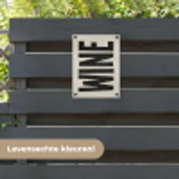 Zwart - Wijn - Decoratie - Vintage tuinposter los doek klein -sfeer3