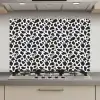 Koe - Vlekken - Patroon - Zwart keuken achterwand spatscherm klein 900 -3d_website