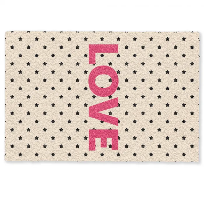 Love - Stippen - Roze Deurmat klein -zkaufland3d