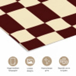 Retro - Patroon - Bruin poster papier klein 62 -closeup_NL