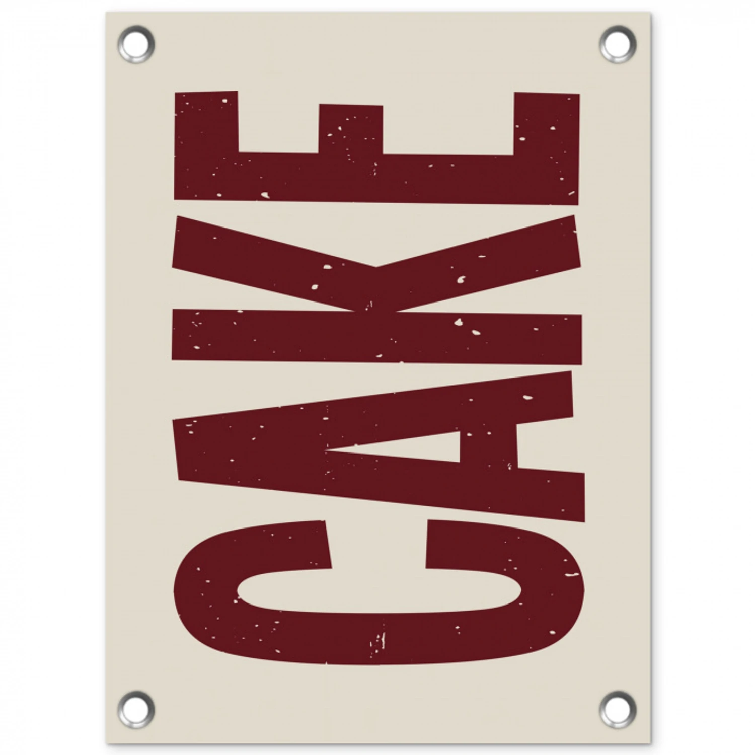 Red - Cake - Decoratie - Eten tuinposter los doek klein -3d