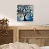 Boom - Blauw - Goud - Abstract aluminium wit klein -sfeer3