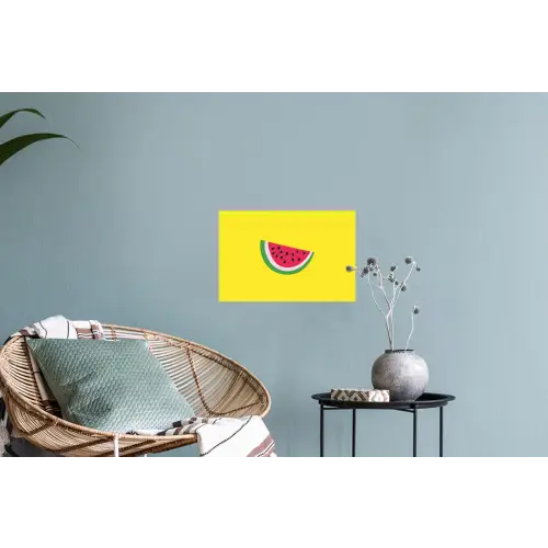 Fruit - Watermeloen - Geel Muursticker klein -plant