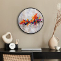 Abstract - Schilderij - Kleurrijk - Dynamisch Fotolijst rond zonder passe partout klein -sfeer1