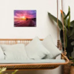Steiger - Water - Zon - Roze - Horizon tuinposter los doek klein -sfeer7