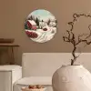 Kerstsfeer - Landelijk - Rood Wandcirkel kunststof plaat 5mm dik klein -sfeer1